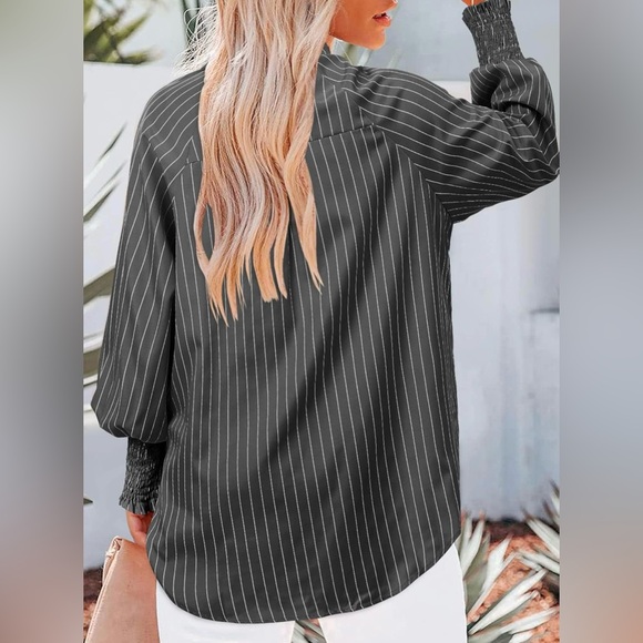 Women Casual Long Sleeve Button Down Blouse - Picture 2 of 4